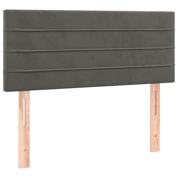 Cabecero con LED de terciopelo gris oscuro 80x5x78/88 cm M 4
