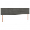 Cabecero con LED de terciopelo gris oscuro 200x5x78/88 cm 4