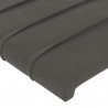 Cabecero con LED de terciopelo gris oscuro 200x5x78/88 cm 5