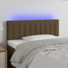 Cabecero con LED de tela marrón oscuro 100x5x78/88 cm 1