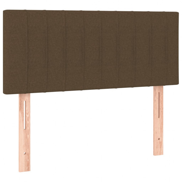 Cabecero con LED de tela marrón oscuro 100x5x78/88 cm M 4