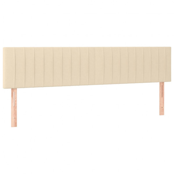 Cabecero con LED de tela color crema 160x5x78/88 cm M 4