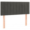 Cabecero con LED de terciopelo gris oscuro 80x5x78/88 cm 4