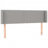 Cabecero con LED de tela gris claro 147x16x78/88 cm 3