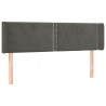 Cabecero con LED de terciopelo gris oscuro 147x16x78/88 cm 3