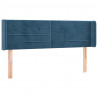 Cabecero con LED de terciopelo azul oscuro 147x16x78/88 cm 3