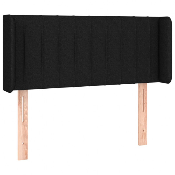 Cabecero con LED de tela negro 83x16x78/88 cm M 3