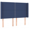 Cabecero con LED de tela azul 147x16x118/128 cm 3