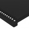 Cabecero con LED cuero sintético negro 103x16x118/128 cm 5