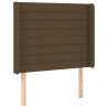 Cabecero con LED de tela marrón oscuro 83x16x118/128 cm 3