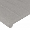 Cabecero con LED de tela gris claro 103x16x118/128 cm 5