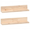 Estantes de pared 2 uds madera maciza de pino 50x11x9 cm 2