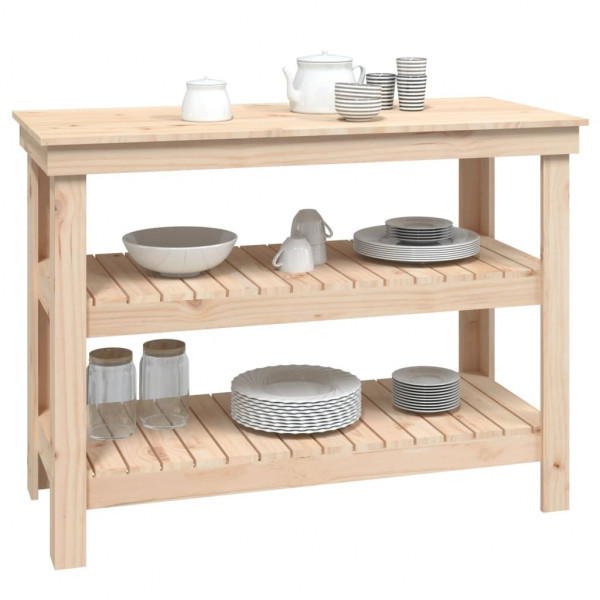 Banco de trabajo de madera maciza de pino 110.5x50x80 cm M 4