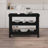 Banco de trabajo de madera maciza de pino negro 110.5x50x80 cm 3