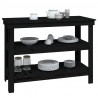 Banco de trabajo de madera maciza de pino negro 110.5x50x80 cm 4