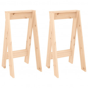 Bancos 2 pcs 40x40x75 cm pinho maciço H