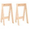 Taburetes 2 unidades madera maciza de pino 40x40x75 cm 2