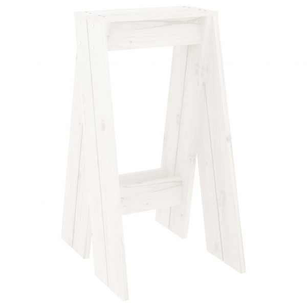 Bancos 2 pcs 40x40x75 cm pinho maciço branco M 4