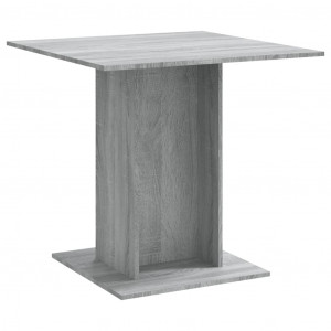 Mesa de comedor madera contrachapada gris Sonoma 80x80x75 cm H