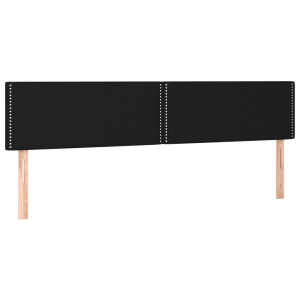 Cabecero con LED de tela negro 160x5x78/88 cm M 4