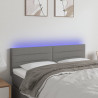 Cabecero con LED de tela gris oscuro 144x5x78/88 cm 1