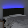 Cabecero con LED de tela negro 100x5x78/88 cm 3