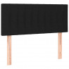 Cabecero con LED de tela negro 100x5x78/88 cm 4