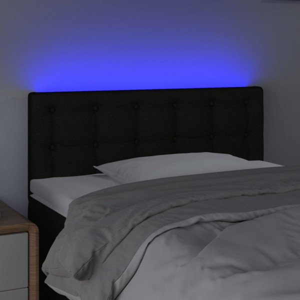 Cabecero con LED de tela negro 90x5x78/88 cm M 3