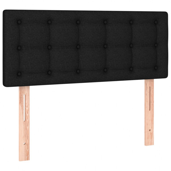 Cabecero con LED de tela negro 90x5x78/88 cm M 4