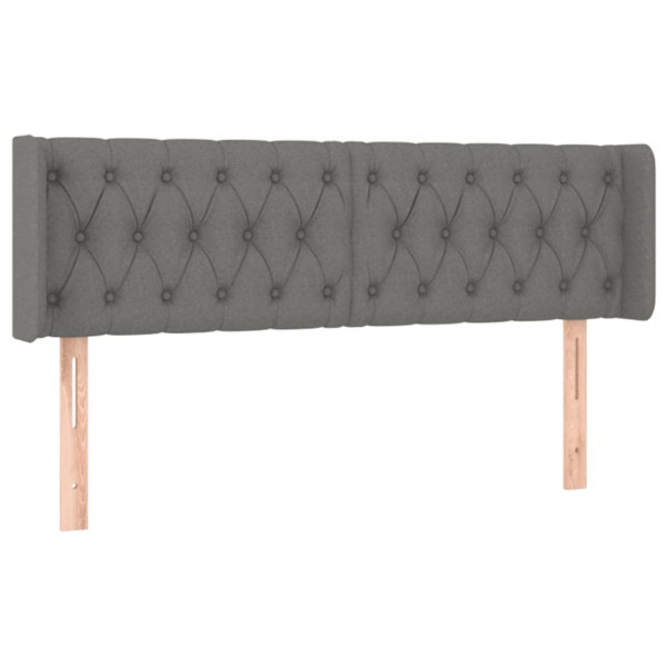 Cabecero con LED de tela gris oscuro 147x16x78/88 cm M 3