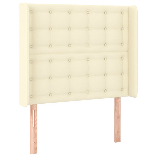 Cabecero con LED cuero sintético color crema 83x16x118/128 cm M 3