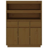 Aparador alto 89x40x116.5 cm pinho maciço castanho-mel 3