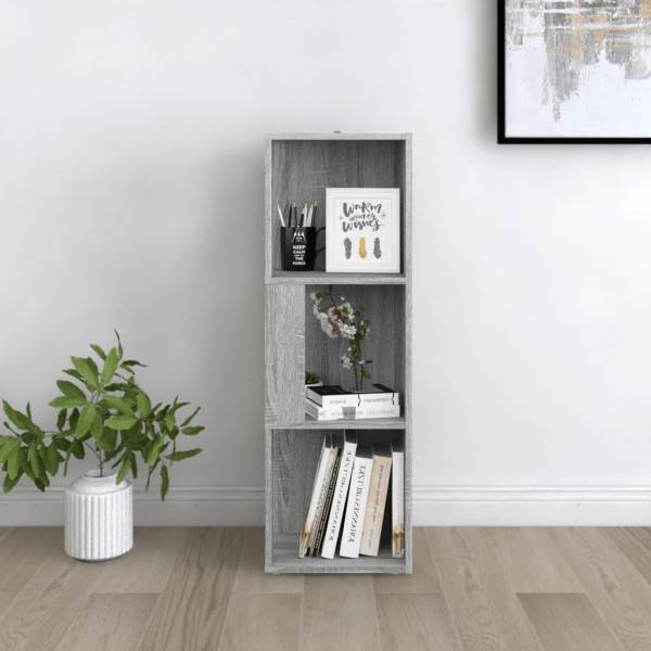 Mueble de esquina madera contrachapada gris Sonoma 33x33x100 cm M 3