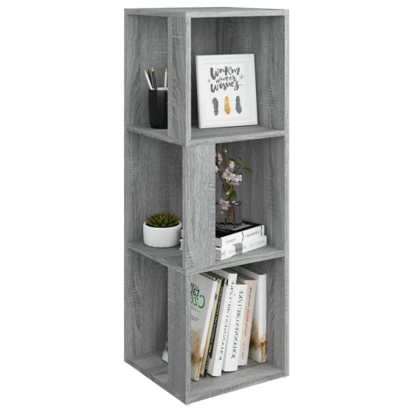 Mueble de esquina madera contrachapada gris Sonoma 33x33x100 cm M 4