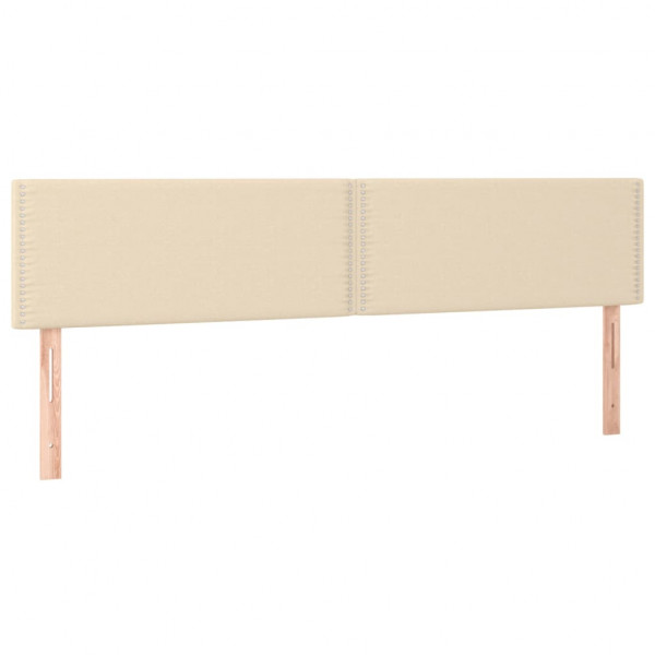 Cabecero con LED de tela color crema 200x5x78/88 cm M 4