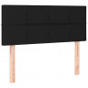 Cabecero con LED de tela negro 90x5x78/88 cm 4