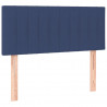 Cabecero con LED de tela azul 100x5x78/88 cm 4
