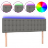 Cabecero con LED de tela gris oscuro 144x5x78/88 cm 2
