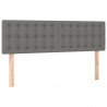 Cabecero con LED de tela gris oscuro 144x5x78/88 cm 4