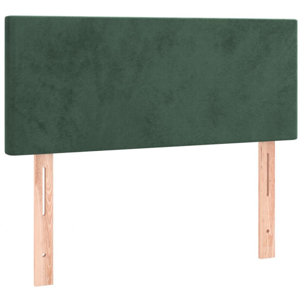 Cabecero con LED de terciopelo verde oscuro 100x5x78/88 cm M 4