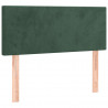 Cabecero con LED de terciopelo verde oscuro 100x5x78/88 cm 4