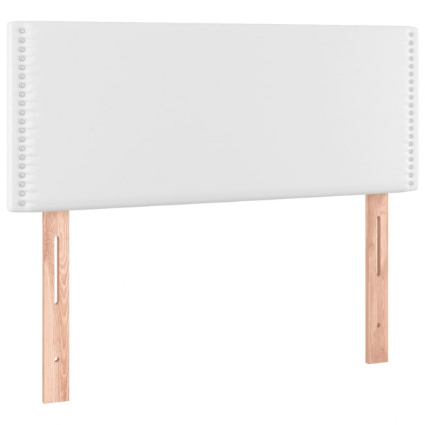 Cabecero con LED cuero sintético blanco 80x5x78/88 cm M 4
