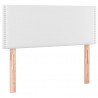 Cabecero con LED cuero sintético blanco 80x5x78/88 cm 4