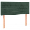 Cabeceira de cama c/ luzes LED veludo 90x5x78/88cm verde-escuro 4
