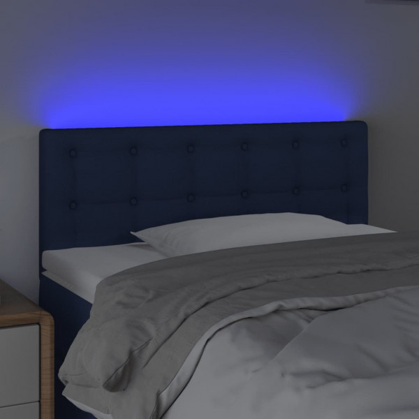 Cabecero con LED de tela azul 90x5x78/88 cm M 3