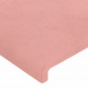 Cabecero con luces LED terciopelo rosa 144x5x118/128 cm 5