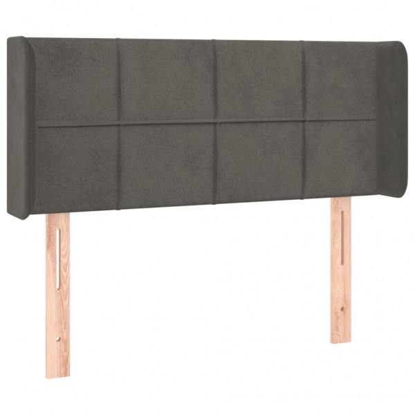 Cabecero con LED de terciopelo gris oscuro 103x16x78/88 cm M 3