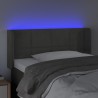 Cabecero con LED de terciopelo gris oscuro 103x16x78/88 cm 4