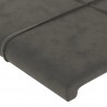 Cabecero con LED de terciopelo gris oscuro 103x16x78/88 cm 5