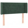 Cabeceira cama c/ luzes LED veludo 83x16x78/88 cm verde-escuro 3